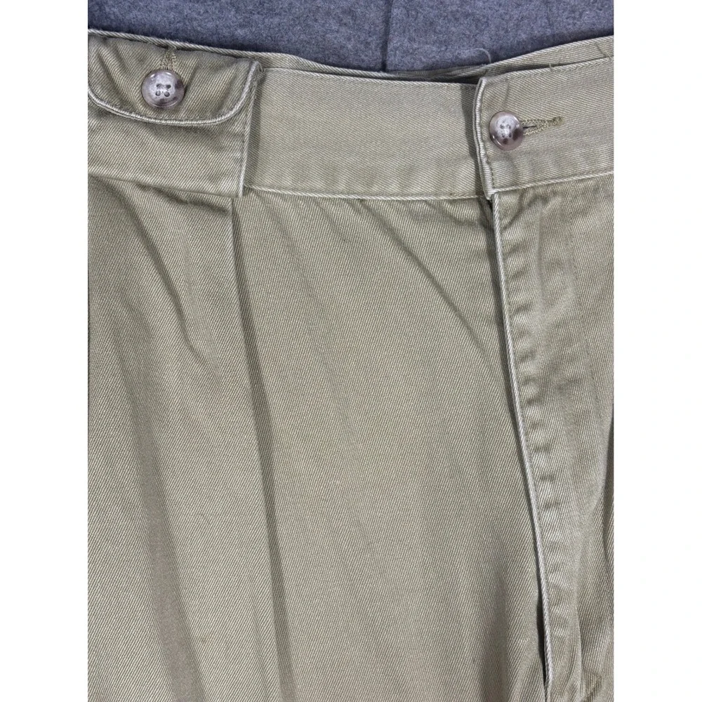 Willis & Geiger Outfitters Mens 36x34 Khaki Cotton Pleated Cargo Pants Safari